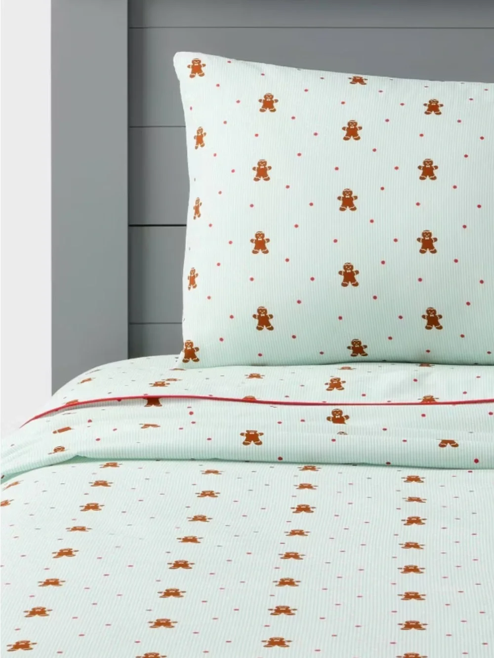 Super Cute FULL Gingerbread Dreams Striped Sheet Set 100% Cotton 220TC